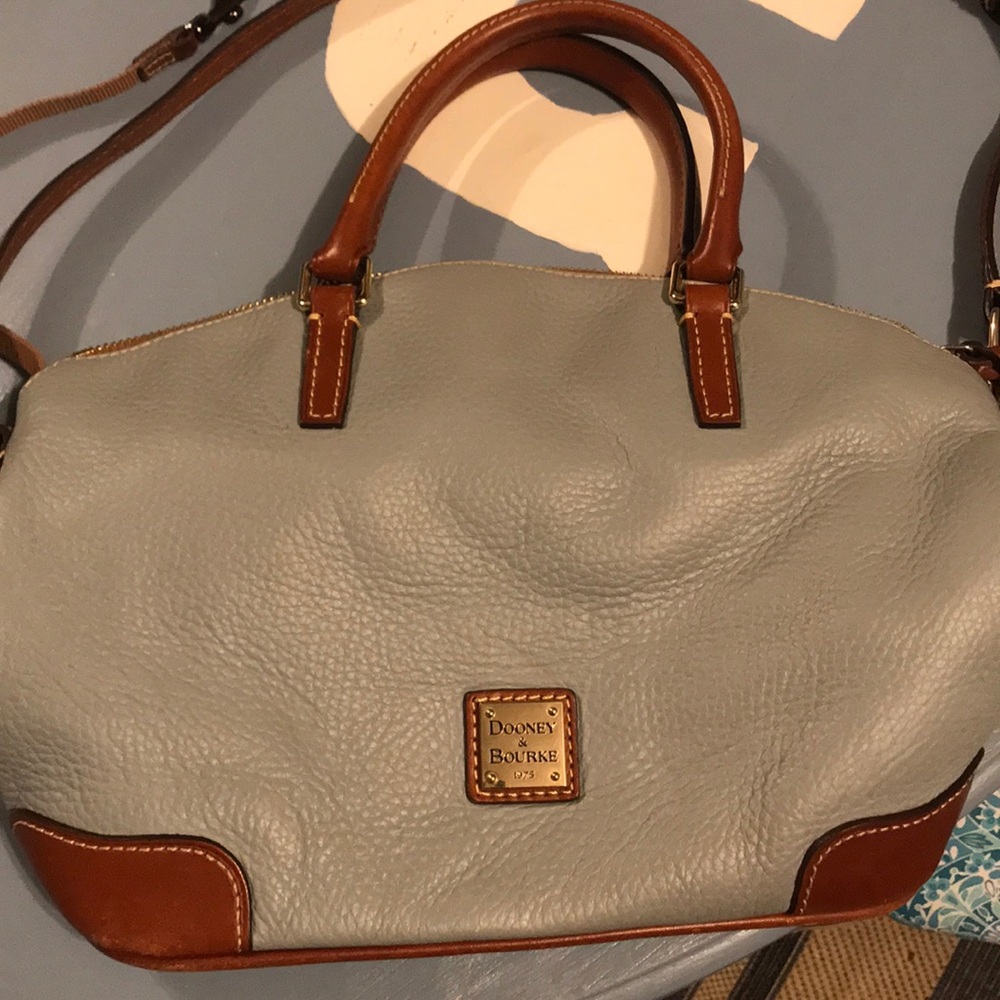 Dooney & Burke Handbag! Grayish blue and brown!